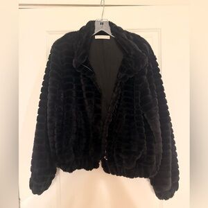 Large Black Fur Jacket